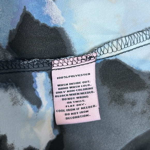 Juicy Couture Embellished Watercolor Floral Double Layer Chiffon Tank Blouse - Picture 11 of 14